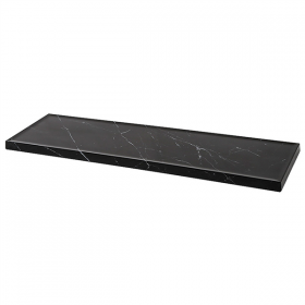 PLATEAU POUR BUFFET "ASAMI WARE"  53x16,2x1,7 CM IMITATION MARBRE NOIR MÉLAMINE (1 UNITÉ)