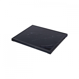 PLATEAU POUR BUFFET "ASAMI WARE"  32,5x26,5x1,7 CM IMITATION MARBRE NOIR MÉLAMINE (1 UNITÉ)