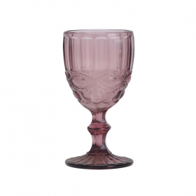 VERRES À PIED À VIN "VINTAGE" 260 ML Ø8x15.5 CM LAVANDE VERRE (6 UNITÉ)