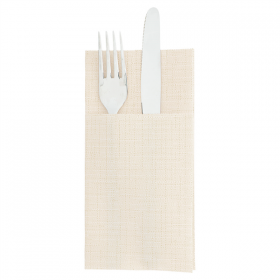 SERVIETTES KANGOUROU "DRY COTTON" 55 G/M2 40x40 CM SABLE AIRLAID (700 UNITÉ)