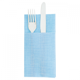 SERVIETTES KANGOUROU "DRY COTTON" 55 G/M2 40x40 CM TURQUOISE AIRLAID (700 UNITÉ)