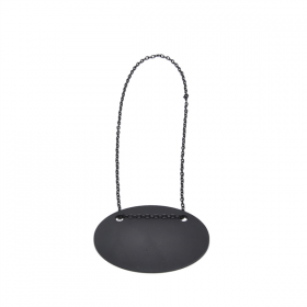 ARDOISE AVEC CHAÎNE  Ø 10.3x7.9 CM NOIR PIZARRA+METAL (1 UNITÉ)