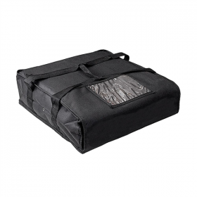 VALISE TRANSPORT 2 BOÎTES PIZZA  55,6x55x16,5 CM NOIR POLIÉSTER+PEVA (1 UNITÉ)