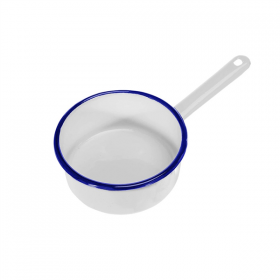 MINI SAUTOIRS "ENAMELWARE" 100 ML 14,6x8x3 CM BLANC FER ÉMAILLÉ (6 UNITÉ)