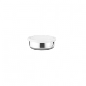 BOL AVEC COUVERCLE "ARTINOX" 1550 ML Ø20x5,5 CM ARGENTE INOX + LDPE (12 UNITÉ)