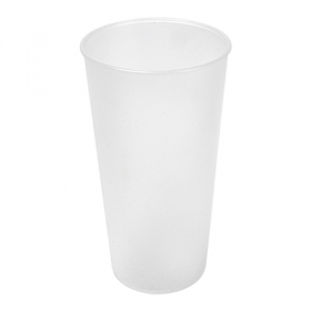 VERRES RÉUTILISABLES 400 ML Ø7,6/5,4x13,9 CM TRANSLUCIDE PP (500 UNITÉ)