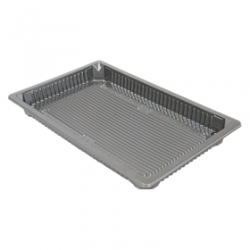 RÉCIPIENTS POUR "SUSHI" 376 ML 21,5x13,5x2 CM ARGENTE RPET (156 UNITÉ)
