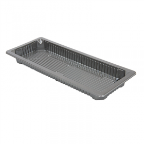 RÉCIPIENTS POUR "SUSHI" 225 ML 22x9x2 CM ARGENTE RPET (328 UNITÉ)