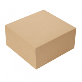 BOÎTES PATISSERIES SANS FENÊTRE "THEPACK" 240 G/M2 17x14x11,5 CM NATUREL CARTON ONDULÉ NANO-MICRO (200 UNITÉ)