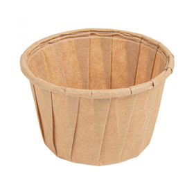 POTS TRAITEUR PLISSÉ 45 ML (1,5 oz) 80 G/M2 Ø5/3,6x3,1 CM NATUREL PARCH.INGRAISSABLE (250 UNITÉ)