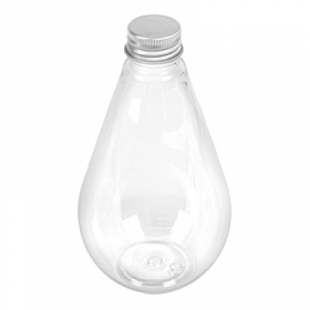 FLACONS AVEC BOUCHON EN ALUMINIUM 300 ML Ø7,5x13,7 CM TRANSPARENT PET (150 UNITÉ)