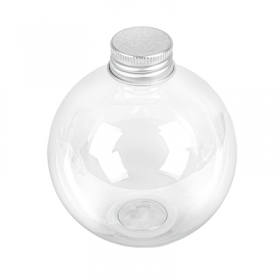 FLACONS SPHÉRIQUES AVEC BOUCHON EN ALUMINIUM 350 ML Ø9x10,1 CM TRANSPARENT PET (150 UNITÉ)