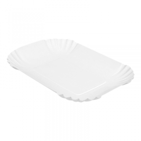PLATEAUX  320 G/M2 18x13x3 CM BLANC CARTON (1000 UNITÉ)