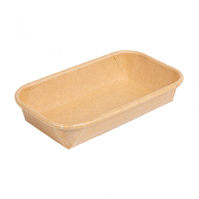 RÉCIPIENTS POUR "SUSHI"  20PE + 280 +16PE G/M2 14x8x2,4 CM NATUREL KRAFT (800 UNITÉ)