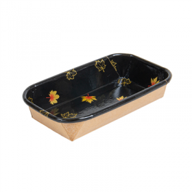 RÉCIPIENTS POUR "SUSHI"  20PE + 280 +16PE G/M2 14x8x2,4 CM NOIR KRAFT (800 UNITÉ)