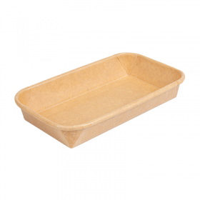 RÉCIPIENTS POUR "SUSHI"  20PE + 280 +16PE G/M2 16x9,1x2,4 CM NATUREL KRAFT (800 UNITÉ)