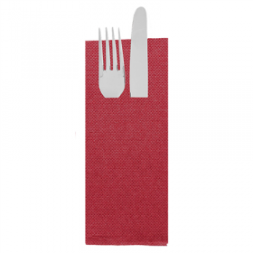 SERVIETTES "CANGURITO" "ECOLABEL - DOUBLE POINT" 18 G/M2 33x40 CM BORDEAUX OUATE (1400 UNITÉ)