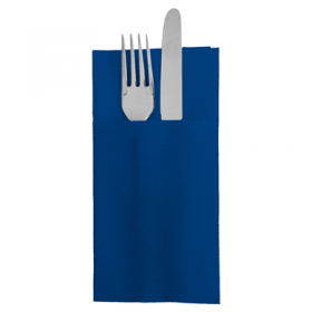 SERVIETTES KANGOUROU "ECOLABEL - DOUBLE POINT" 18 G/M2 39x40 CM BLEU MARINE OUATE (1400 UNITÉ)