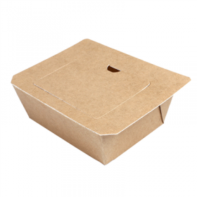BARQUETTES AVEC COUVERCLES THERMO FIXANTES "THEPACK" 505 ML 215 G/M2 + PE 16,1x12,9x4,3 CM NATUREL CARTON ONDULÉ NANO-MICRO (400 UNITÉ)