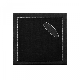 100 U. CHIFFONS ANTI-GOUTTES "CUBI-DRAP"  10x10 CM NOIR COTON (1 UNITÉ)