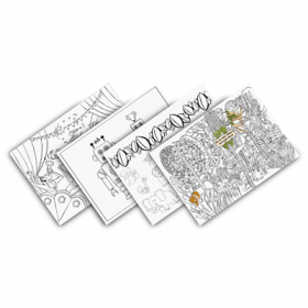 SETS DE TABLE COLORIAGE  100 G/M2 31x43 CM ASSORTI CELLULOSE (1000 UNITÉ)