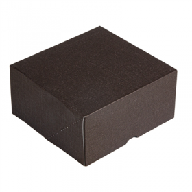 BOÎTES PATISSERIES SANS FENÊTRE "THEPACK" 250 G/M2 16x16x8 CM CHOCOLAT CARTON ONDULÉ NANO-MICRO (200 UNITÉ)