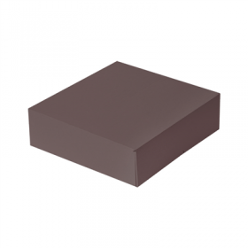 BOÎTES PATISSERIES SANS FENÊTRE "THEPACK" 250 G/M2 23x23x7,5 CM CHOCOLAT CARTON ONDULÉ NANO-MICRO (200 UNITÉ)