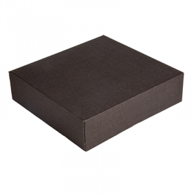 BOÎTES PATISSERIES SANS FENÊTRE "THEPACK" 250 G/M2 30x30x8 CM CHOCOLAT CARTON ONDULÉ NANO-MICRO (100 UNITÉ)