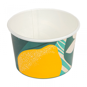 POTS À GLACES "AMALFI" 120 ML 210 + 18 PE G/M2 Ø7,7x4,7 CM BLANC CARTON (2000 UNITÉ)