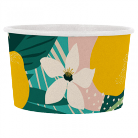 POTS À GLACES "AMALFI" 300 ML 250 + 18 PE G/M2 Ø10x5,5 CM BLANC CARTON (2000 UNITÉ)