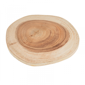 PLANCHE PRÉSENTATION RONDE  Ø 31,5x1,6 CM NATUREL BOIS (12 UNITÉ)