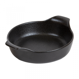 PETITS PLATEAUX AVEC ANSES "SLATE" "AKALA"  18,5x15x5 CM NOIR PORCELAINE (6 UNITÉ)