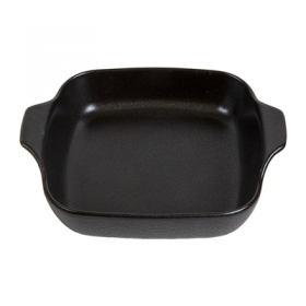 PETITS PLATEAUX AVEC ANSES "SLATE" "AKALA"  24,5x19,5x6 CM NOIR PORCELAINE (3 UNITÉ)