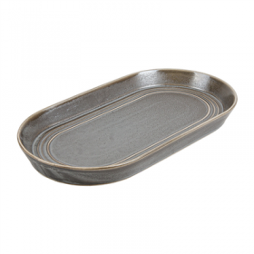 PLATS OVALES "URBAN" "AKALA"  30,5x16,5x3 CM CIMENT PORCELAINE (3 UNITÉ)