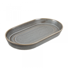 PLATS OVALES "URBAN" "AKALA"  24x13,7x2,7 CM CIMENT PORCELAINE (4 UNITÉ)