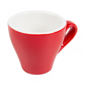 TASSES CAFÉ "AKALA" 70 ML Ø6,3/3,4x6 CM ROUGE/BLANC PORCELAINE (6 UNITÉ)