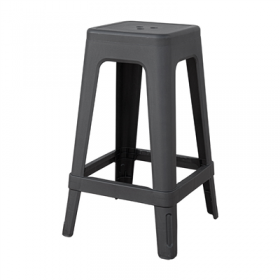 TABOURET EMPILABLE "SUPRA-TEK"  39x39x65 CM NOIR PP (4 UNITÉ)