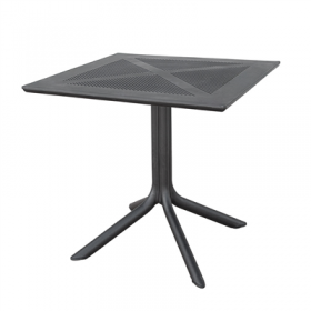 TABLE CARRÉE "SUPRA-TEK"  80x80x75 CM NOIR PP (1 UNITÉ)