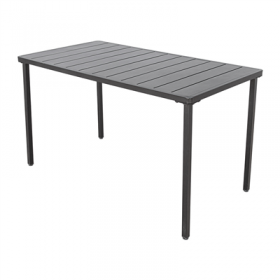 TABLE RECTANGULAIRE "SUPRA-TEK"  130x70x75 CM NOIR FER (1 UNITÉ)