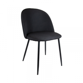 CHAISE "SUPRA-TEK"  52x50x78 CM NOIR POLYESTER (4 UNITÉ)
