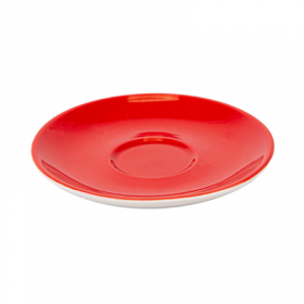 SOUCOUPES CAFÉ "AKALA"  Ø11,7x1,8 CM ROUGE/BLANC PORCELAINE (6 UNITÉ)