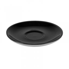 SOUCOUPES CAFÉ "AKALA"  Ø11,7x1,8 CM NOIRE/BLANC PORCELAINE (6 UNITÉ)