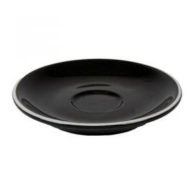 SOUCOUPES CAFÉ "AKALA"  Ø12,4x2 CM NOIRE/BLANC PORCELAINE (6 UNITÉ)