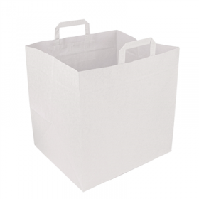 SACS SOS BOîTES PIZZA  110 G/M2 36+31x36 CM BLANC CELLULOSE (125 UNITÉ)