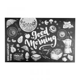 SETS DE TABLE "GOOD MORNING" 120 G/M2 24,5x38,5 CM NOIRE/BLANC CELLULOSE (1000 UNITÉ)