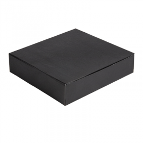 BOÎTES CATERING, PLATE "THEPACK" 250 G/M2 21x21x5 CM NOIR CARTON ONDULÉ NANO-MICRO (100 UNITÉ)