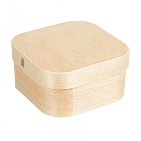 MINI BOÎTES CARRÉES + CARTON ET CAPSULE  8x8x4 CM NATUREL BOIS (200 UNITÉ)