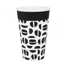 GOBELETS BOISSONS CHAUDES 1 PAROI "JAVA" 480 ML 300 + 18 PE G/M2 Ø9/6x13,2 CM BLANC CARTON (1000 UNITÉ)
