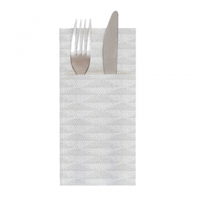 SERVIETTES KANGOUROU "MIST" 55 G/M2 40x40 CM BLANC AIRLAID (700 UNITÉ)