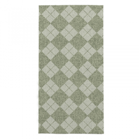 SERVIETTES PLIAGE 1/8 "SLIM PLUS" "LIKE LINEN - ARGYLE" 70 G/M2 39x50 CM VERT SPUNLACE (600 UNITÉ)